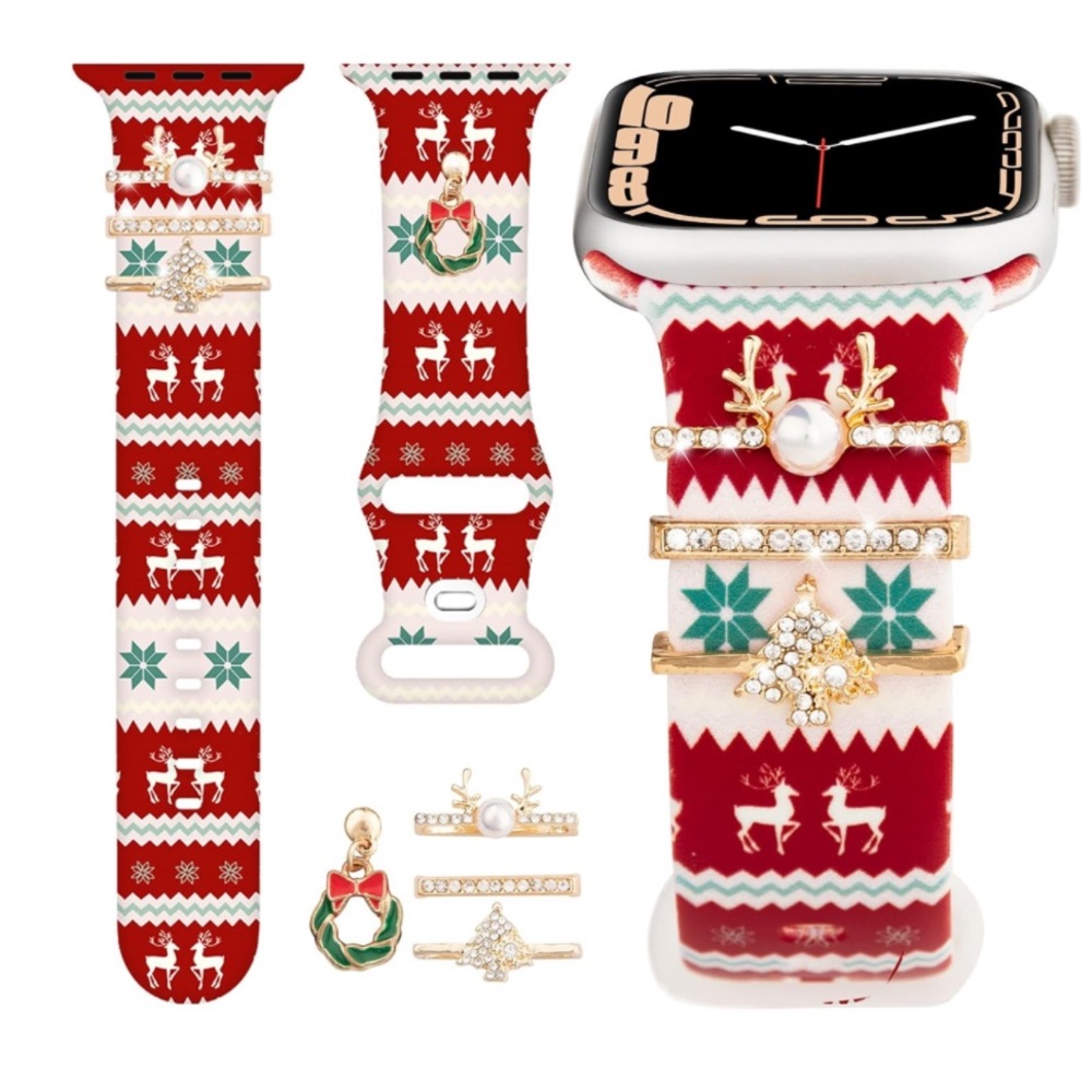 NEW Christmas Gold Apple Watch Band with Charms